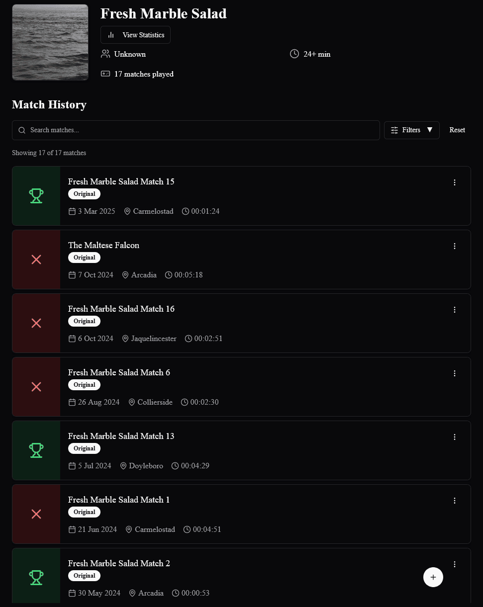 Game Page Dark Mode